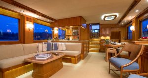 Luxury yacht interior